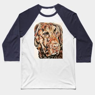 chocolate Labradore retriever dog Baseball T-Shirt